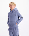 KIDS PLATE HOODIE | Blauw