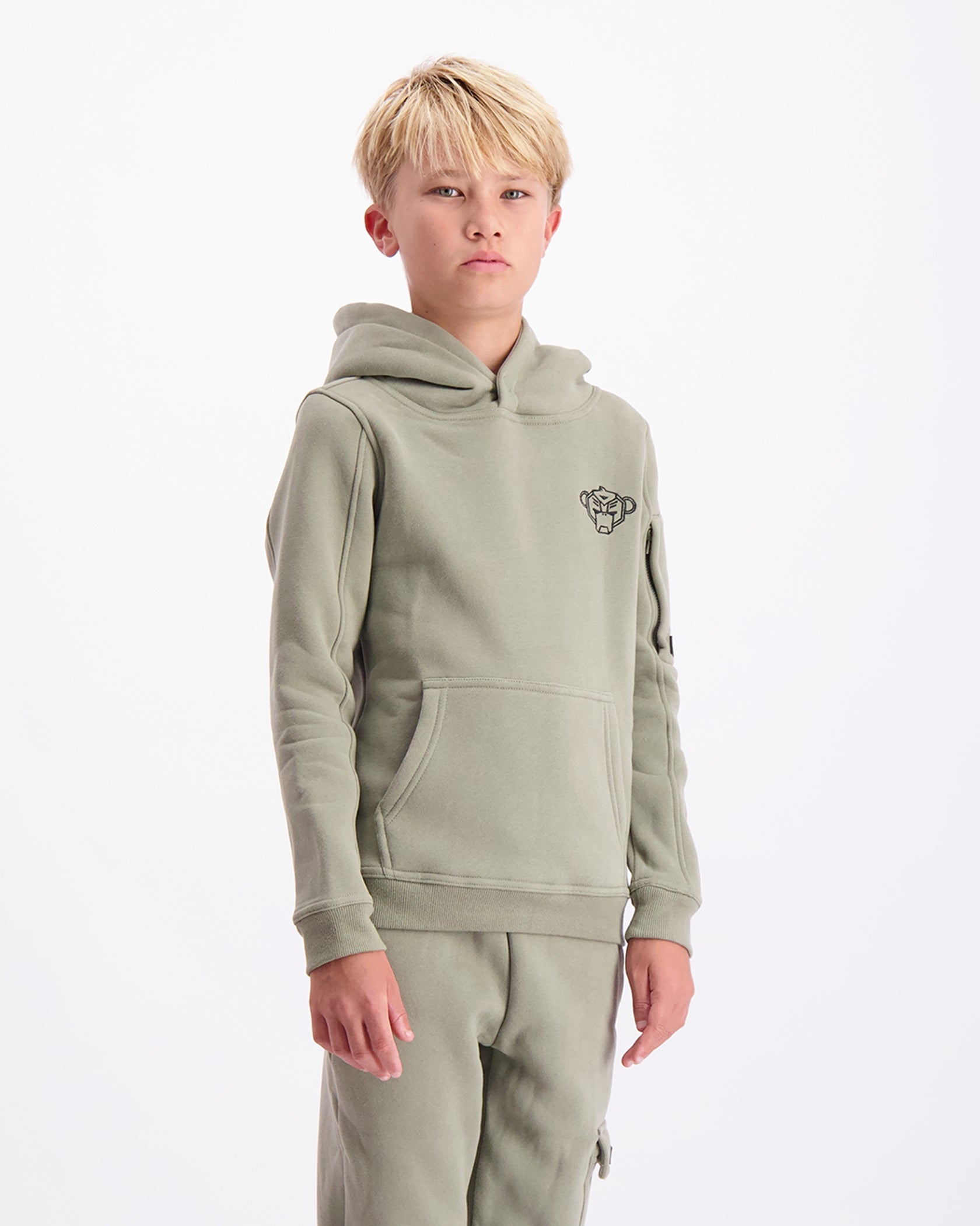 KIDS PLATE HOODIE | Groen