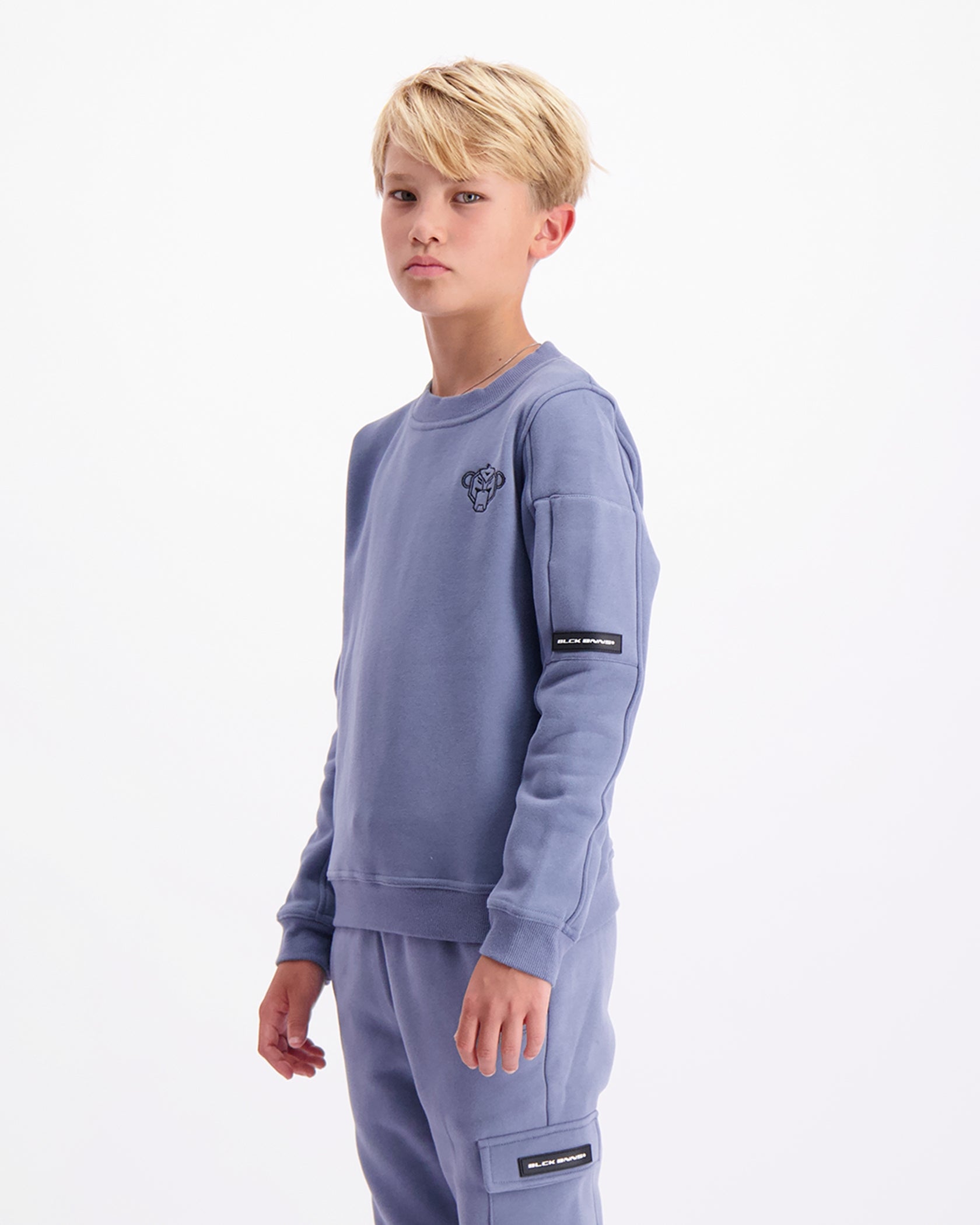 KIDS PLATE SWEATER | Blauw