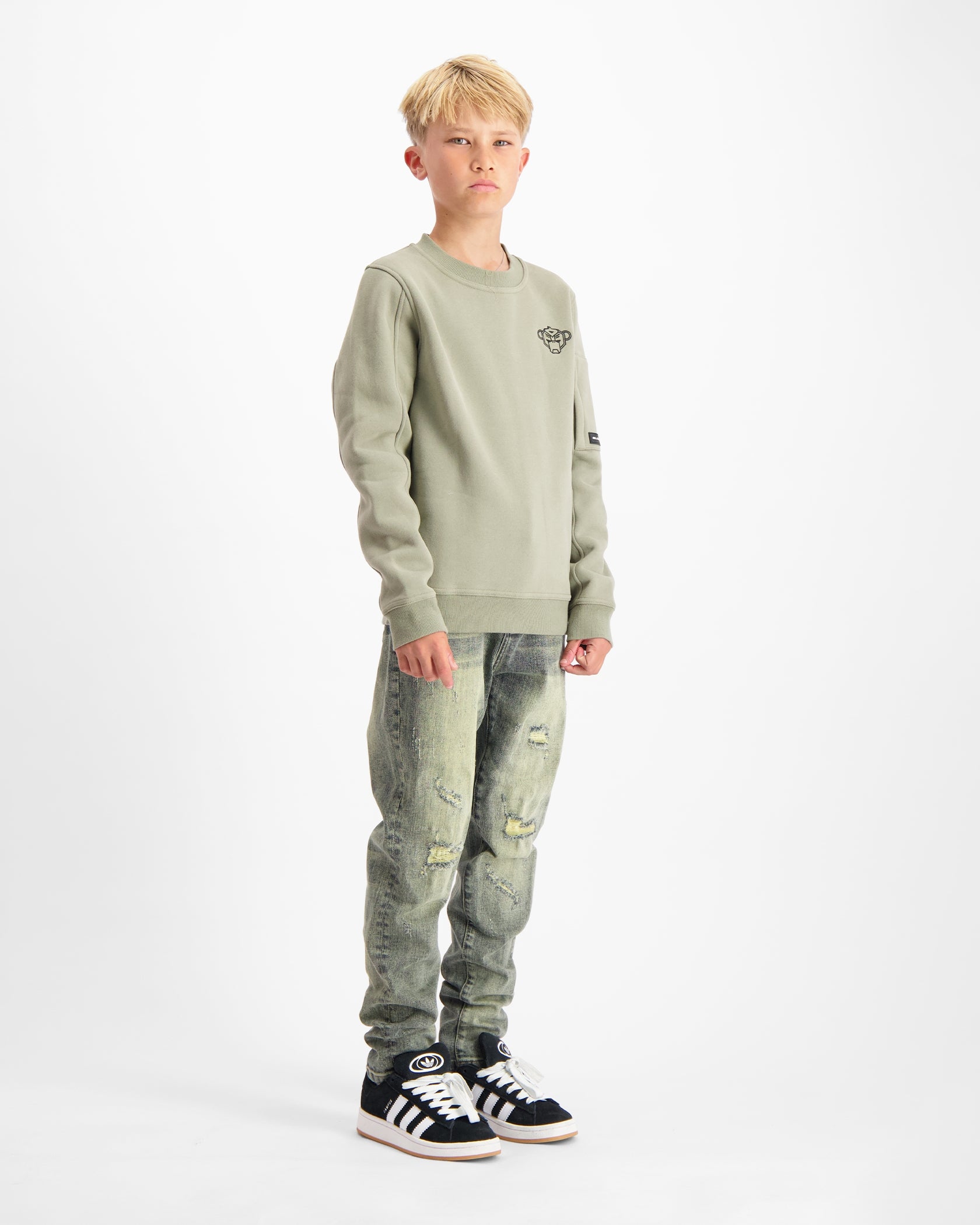KIDS PLATE SWEATER | Groen