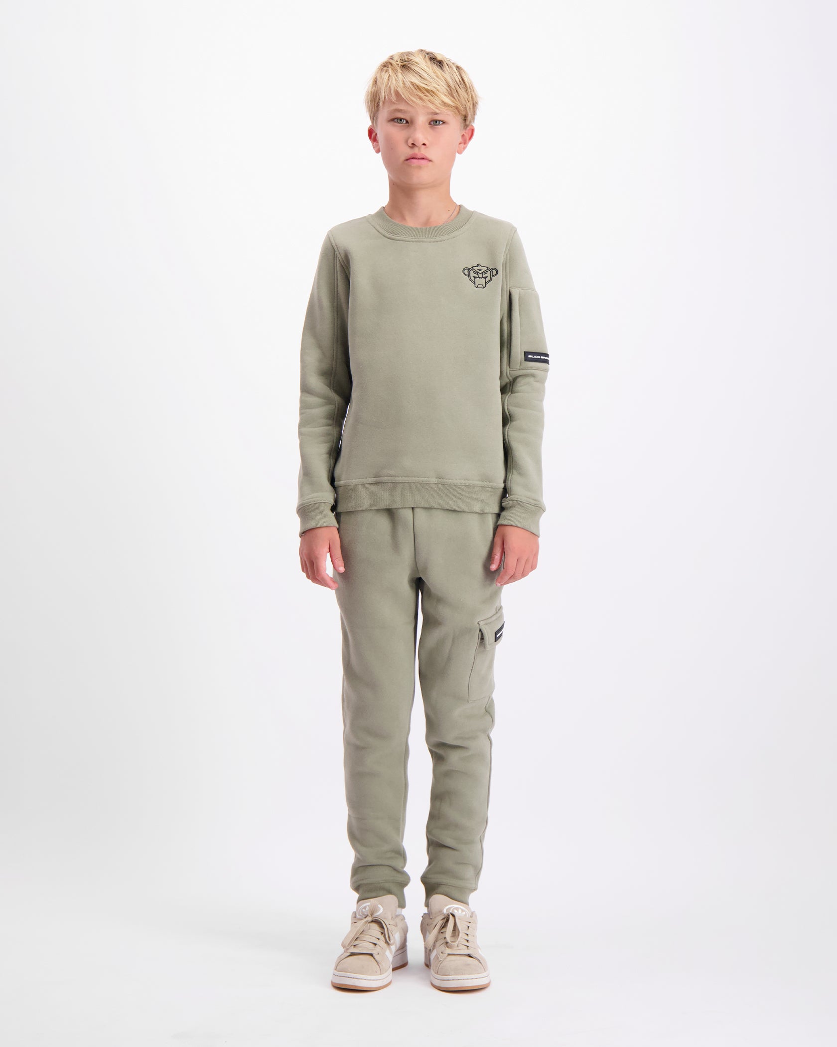 KIDS PLATE SWEATER SET | Groen