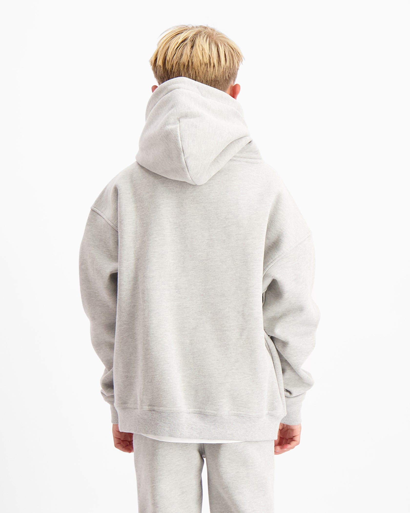 KIDS RIPPED MONOGRAM HOODIE | Grijs