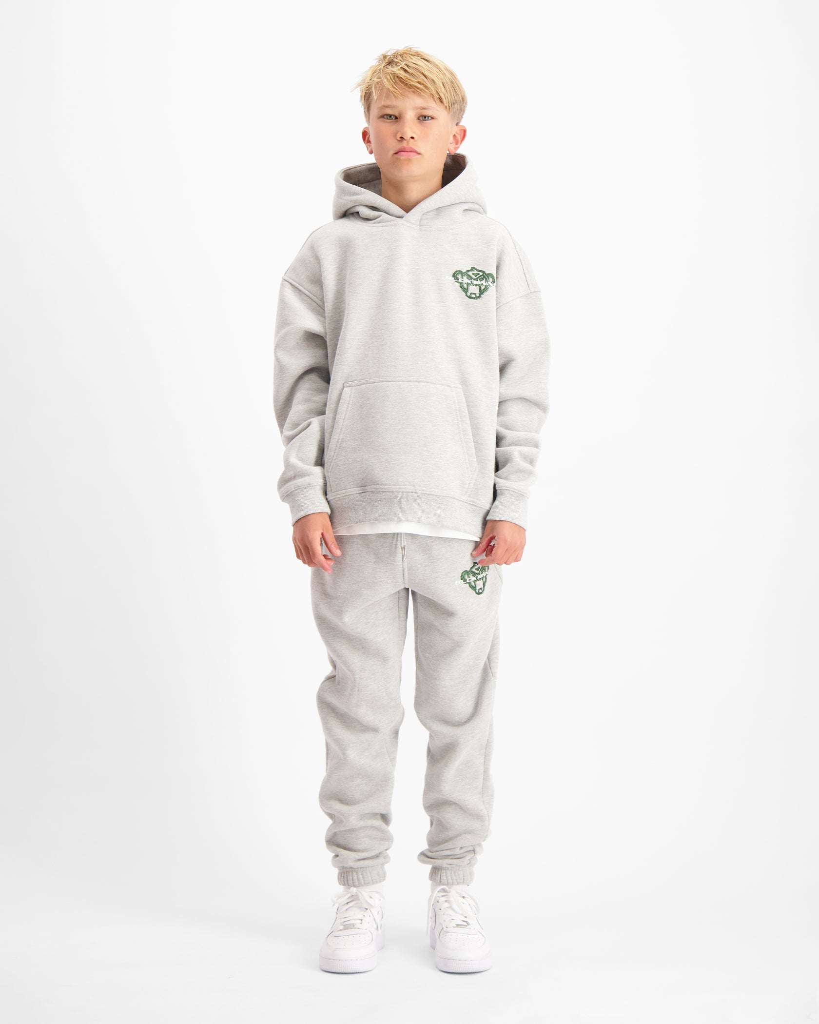 KIDS SKETCH SWEATSUIT | Grijs gemêleerd