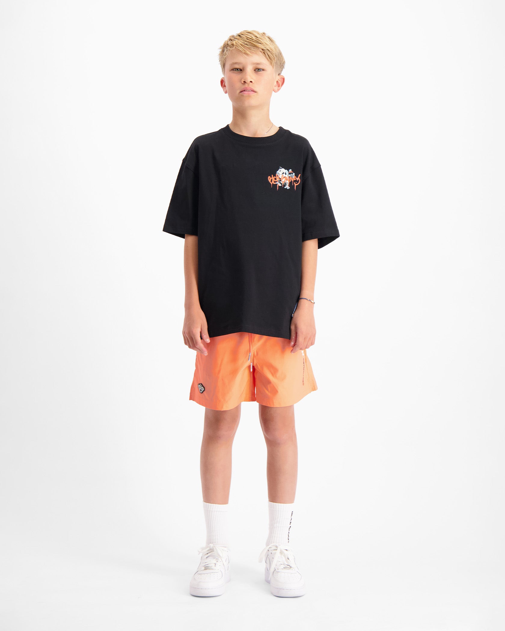 KIDS SPRAYED T-SHIRT | Zwart
