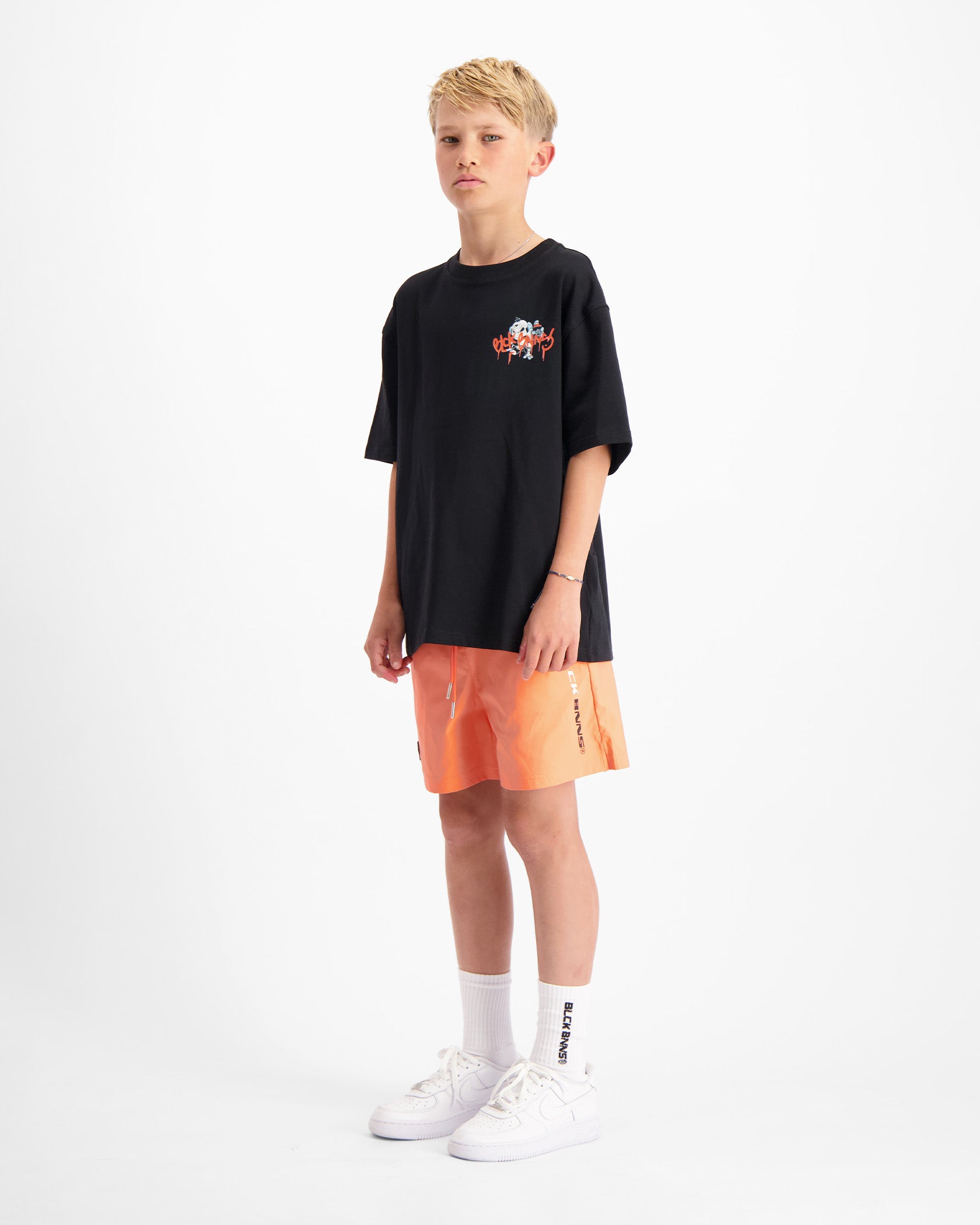 KIDS SPRAYED T-SHIRT | Zwart