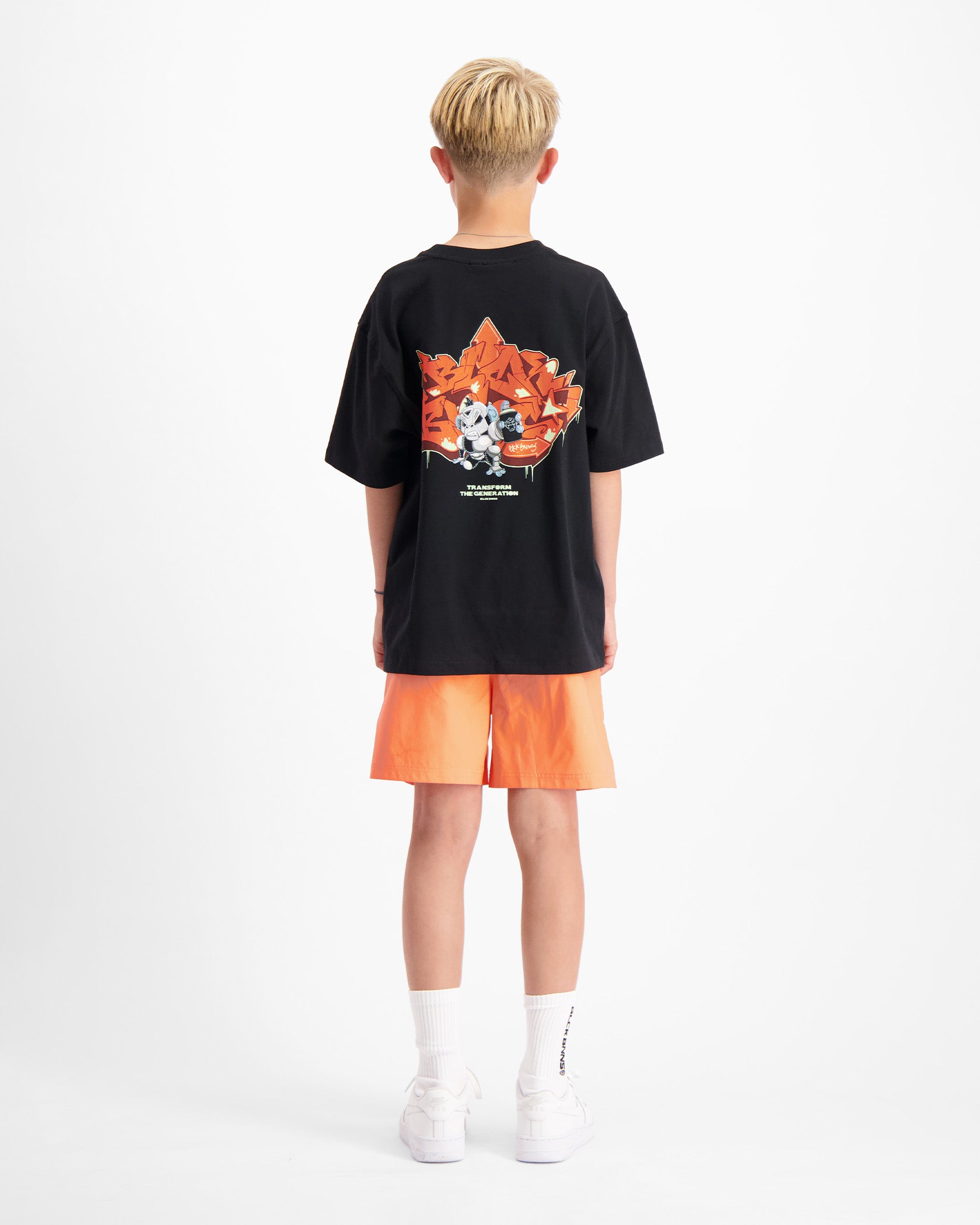KIDS SPRAYED T-SHIRT | Zwart