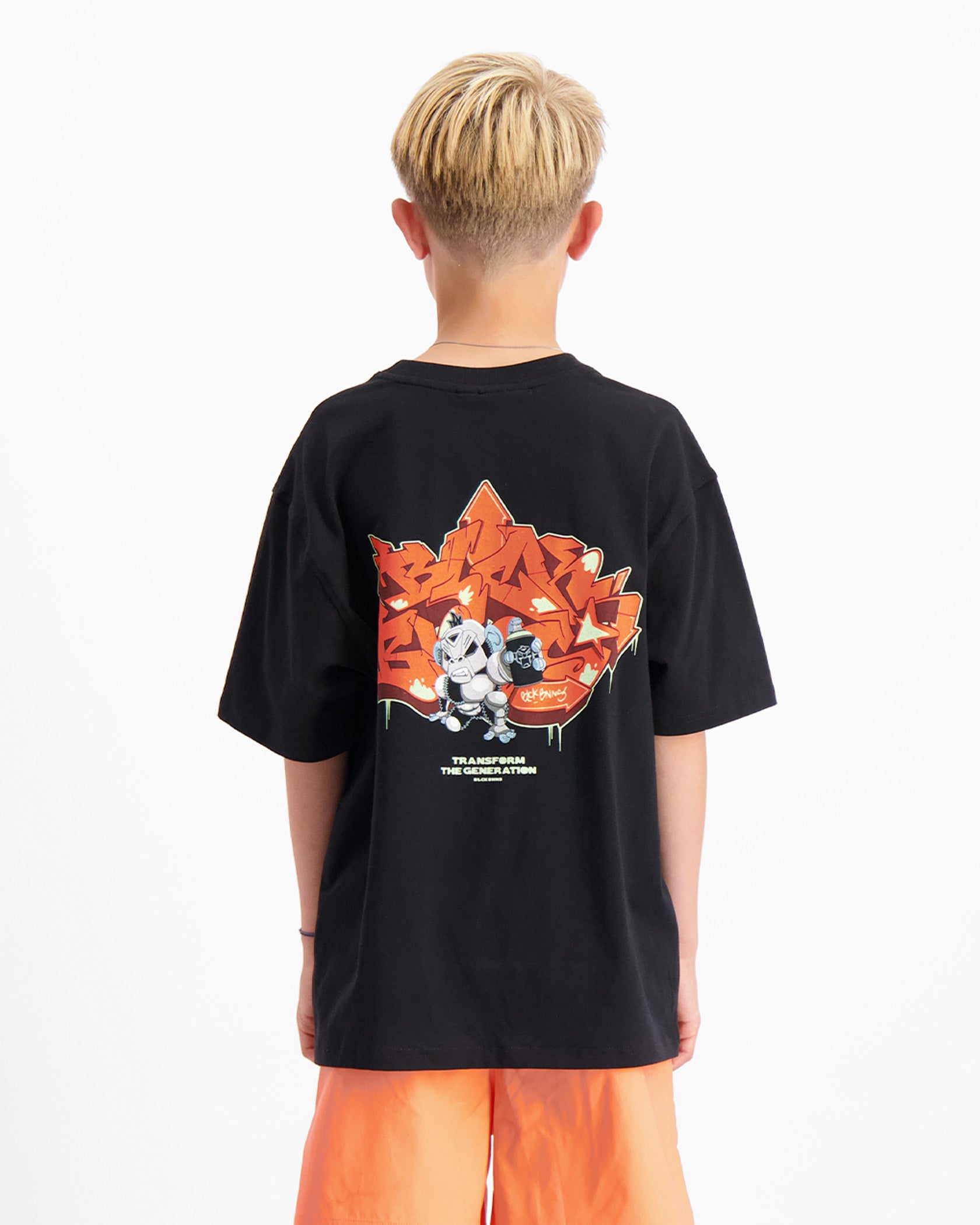KIDS SPRAYED T-SHIRT | Zwart