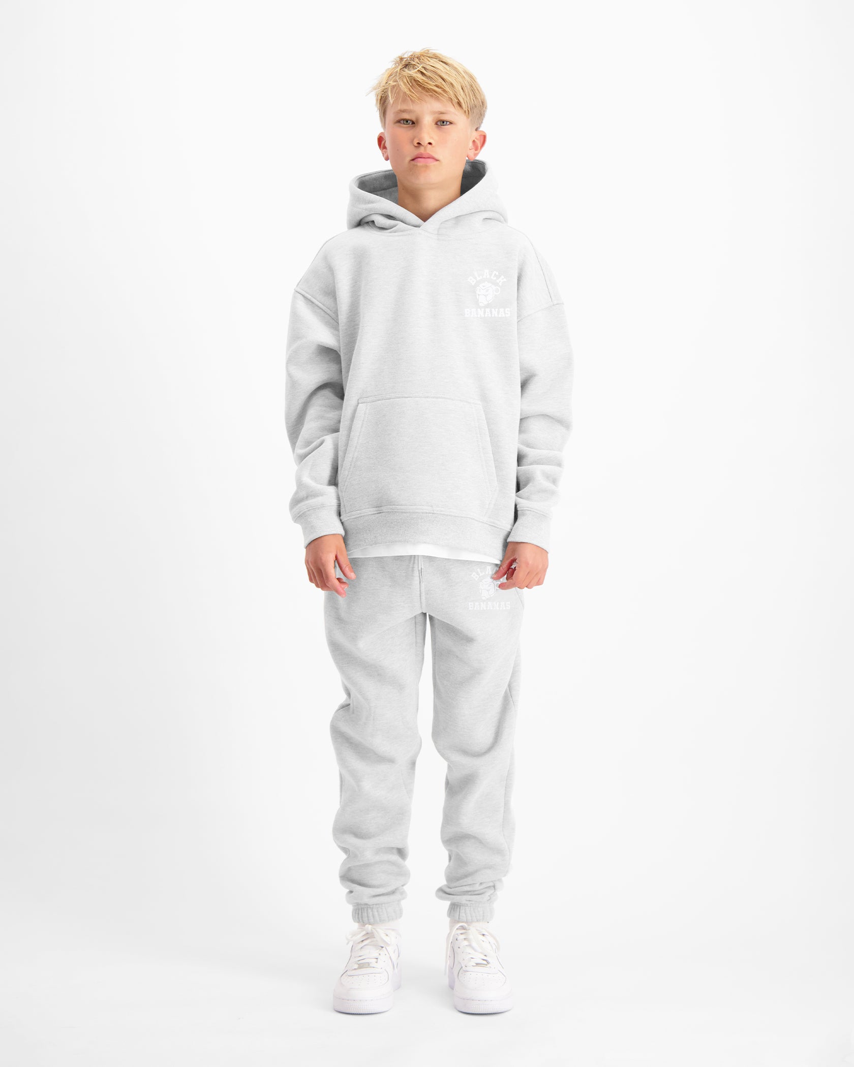 KIDS VARSITY SWEATSUIT | Grijs gemêleerd