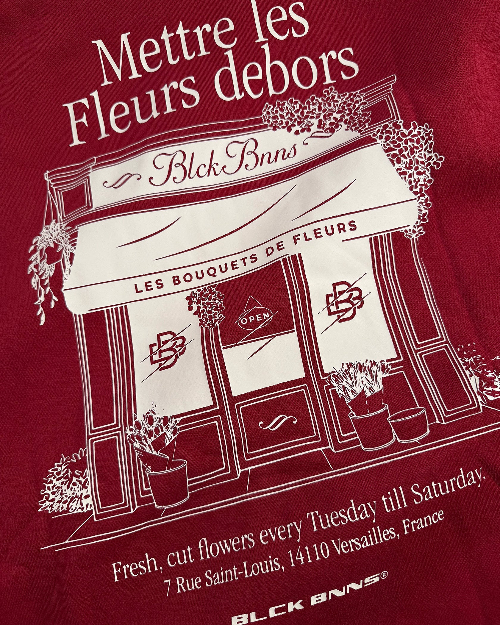 LES FLEURS HOODIE | Bourgondië