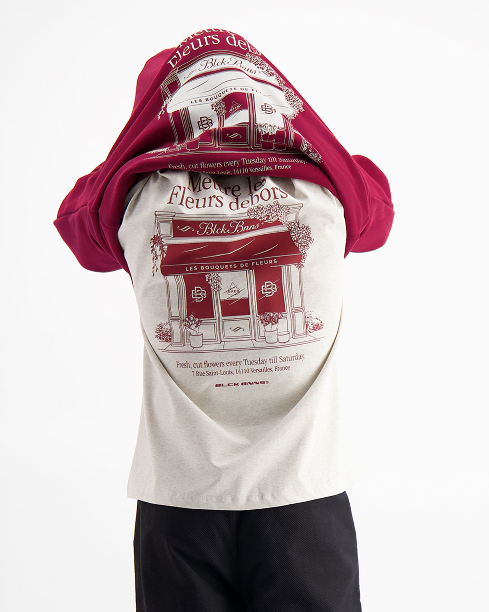 LES FLEURS HOODIE | Bourgondië