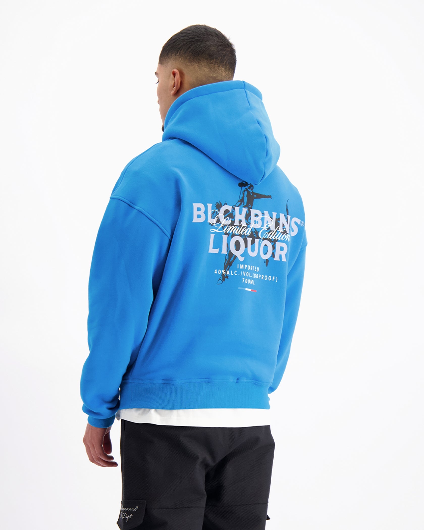 vloeibare hoodie blauw