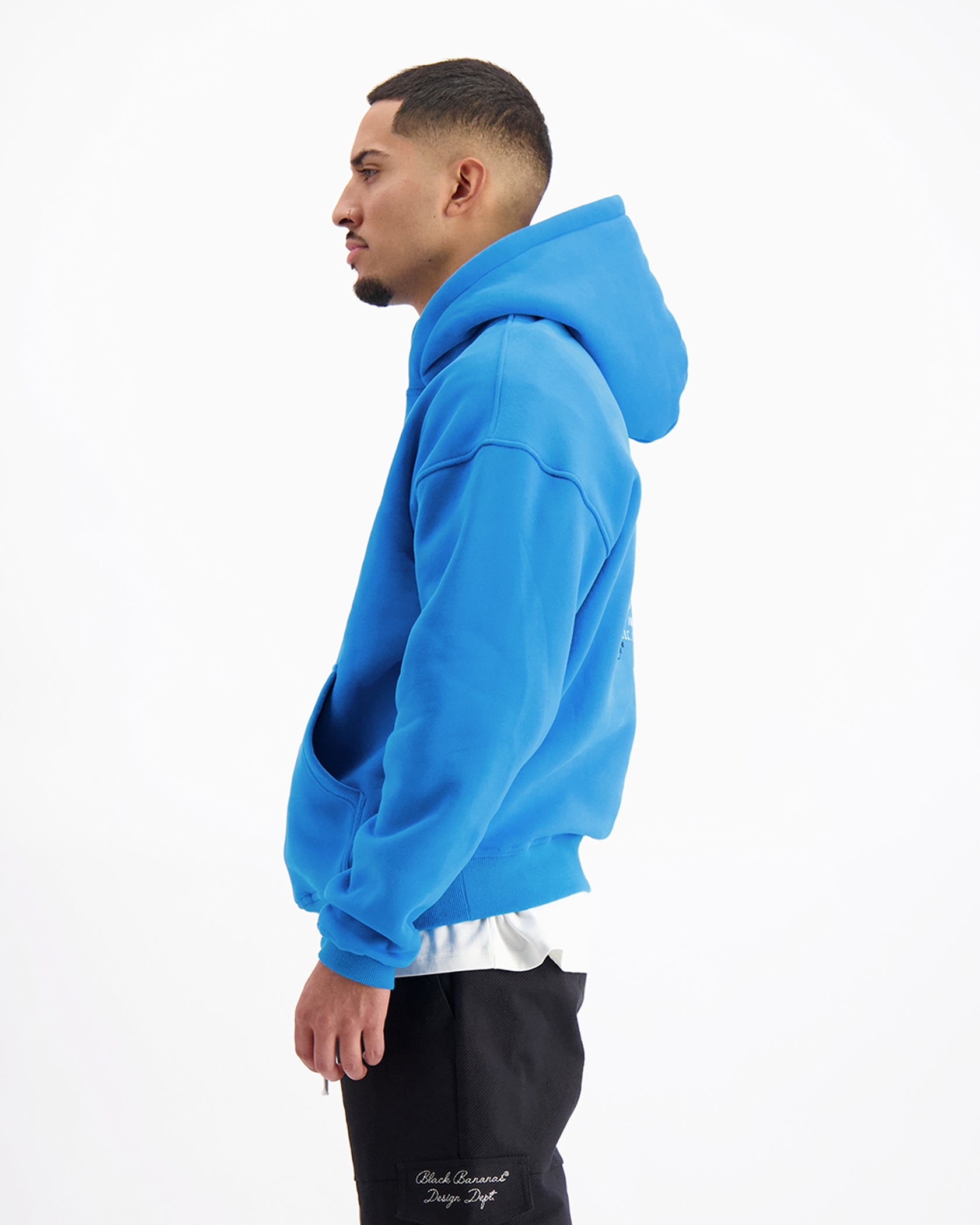 vloeibare hoodie blauw
