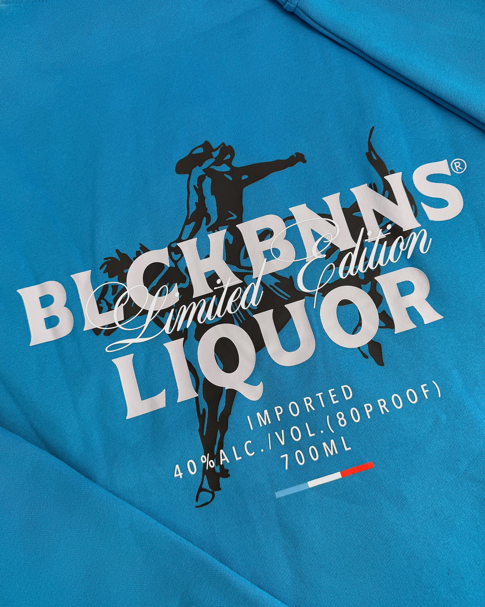 vloeibare hoodie blauw