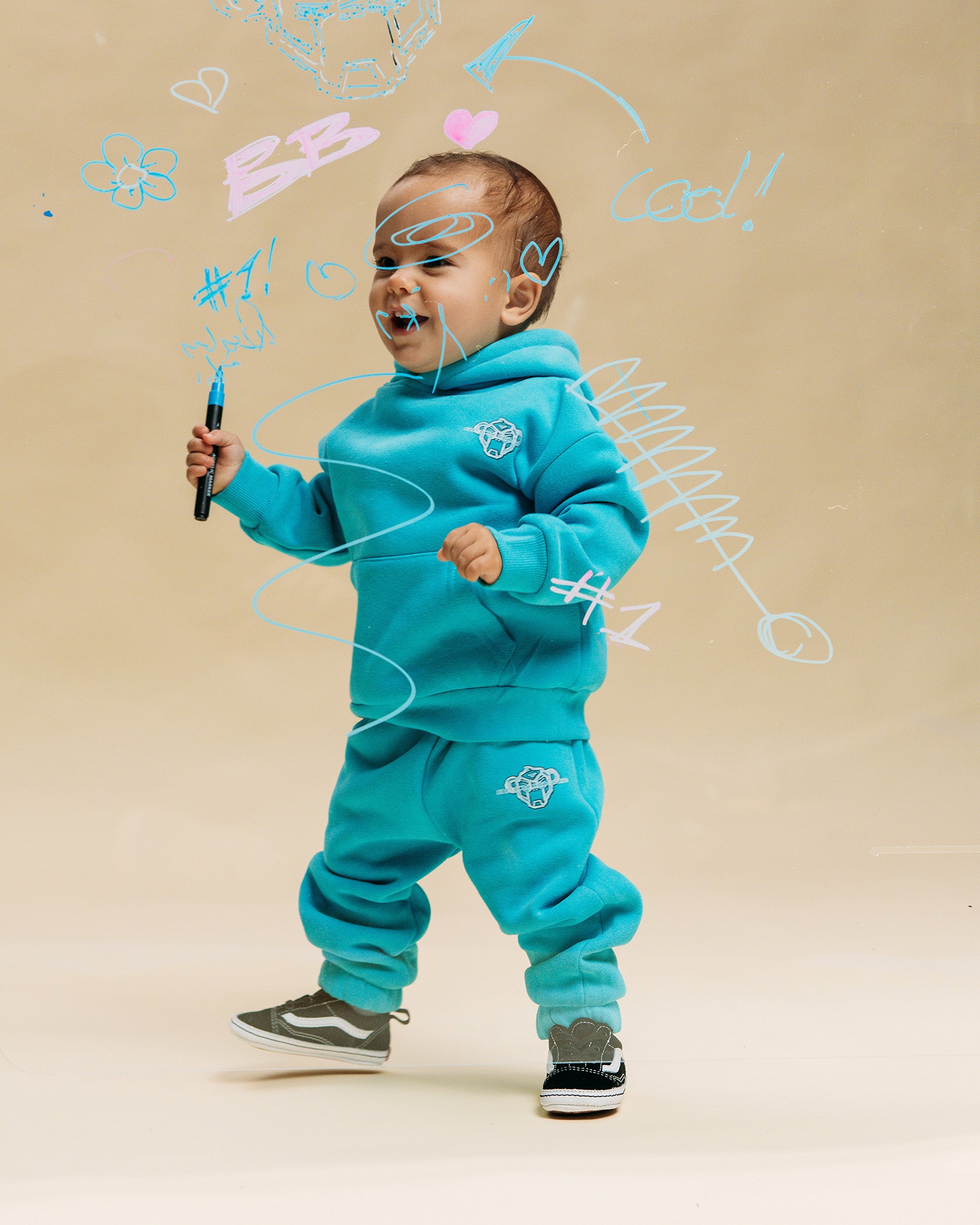MC SKETCH SWEATSUIT | Blauw