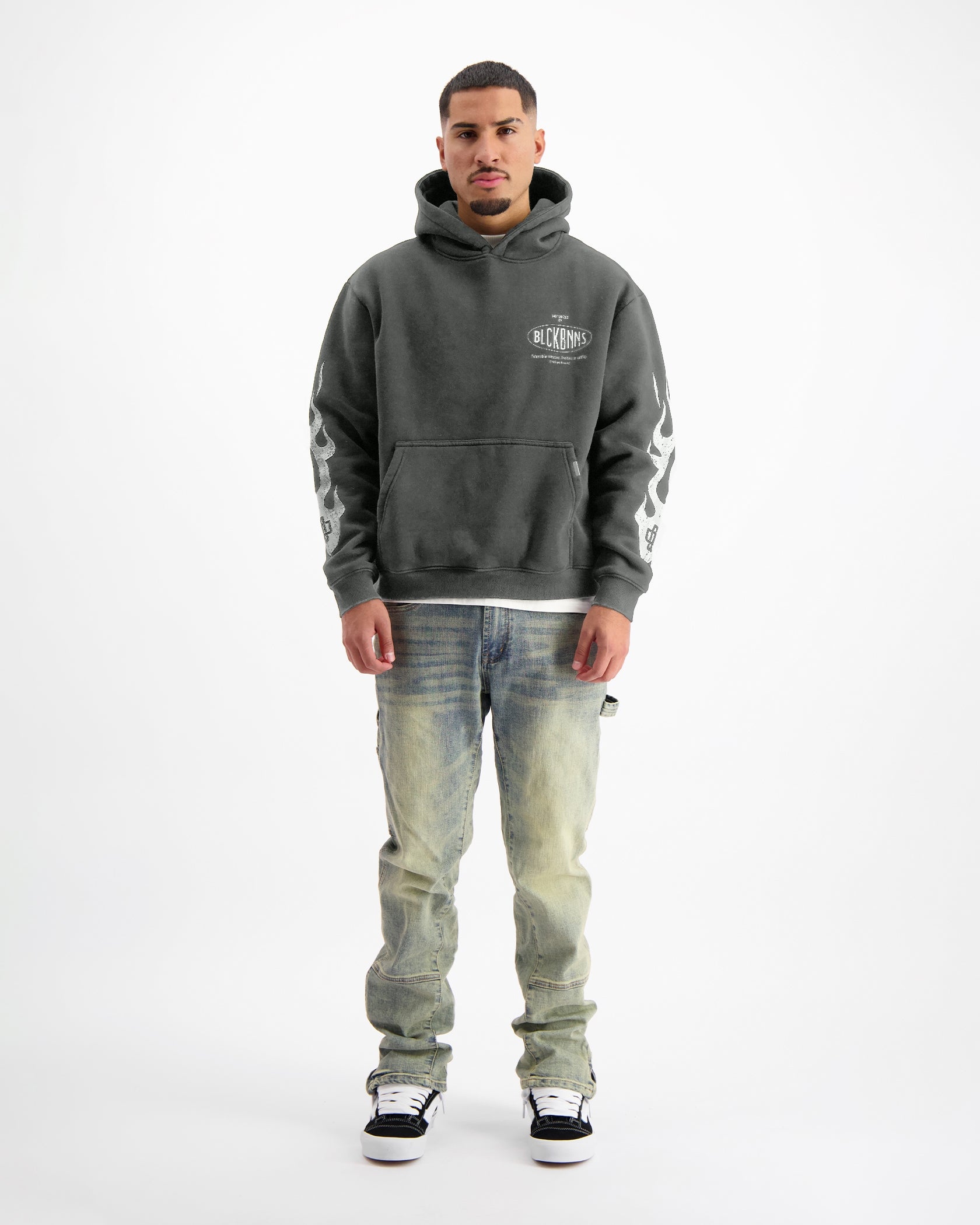 MONO FLAME HOODIE | Zwart