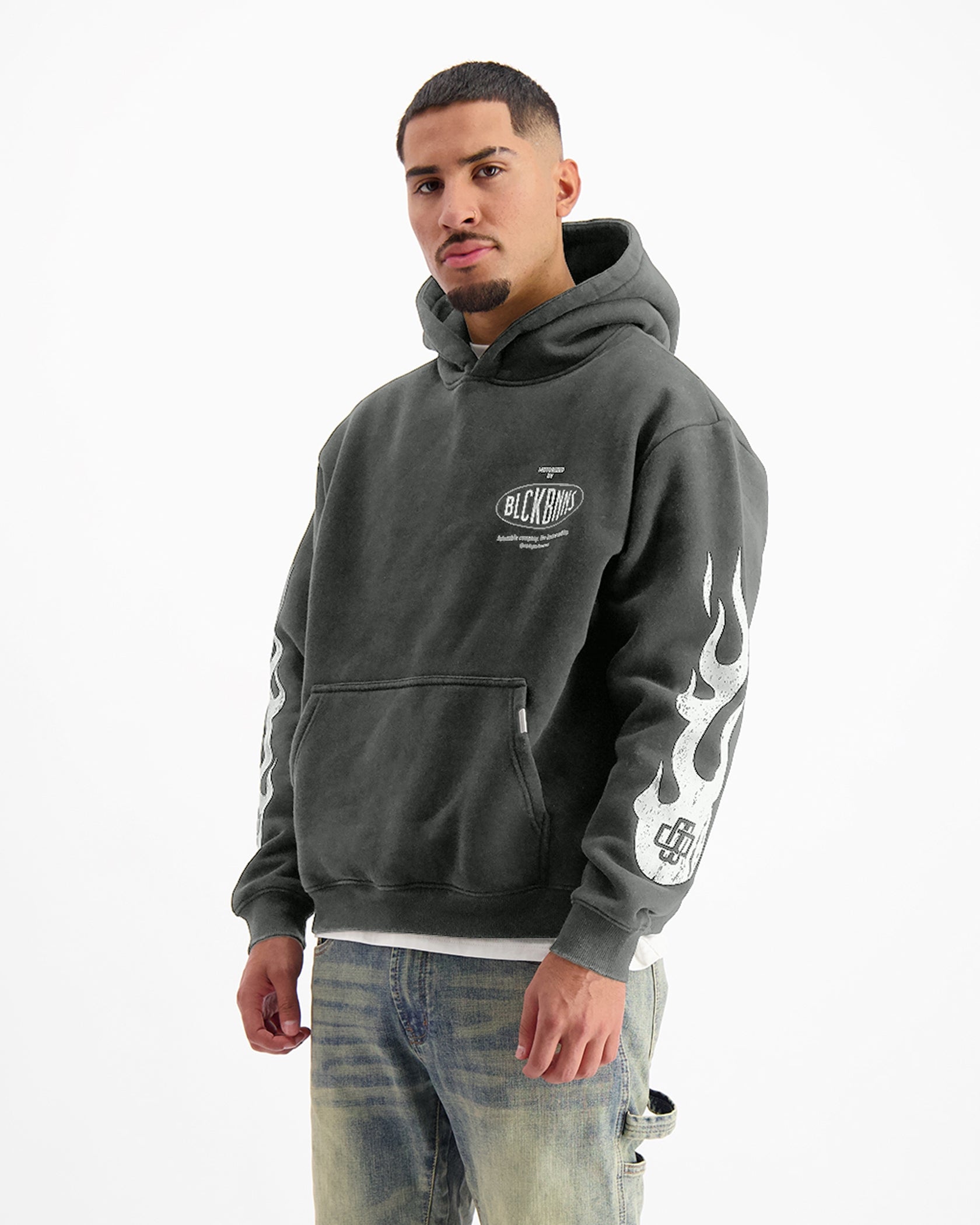 MONO FLAME HOODIE | Zwart