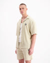 MONOGRAM WAFFLE SHIRT | Beige