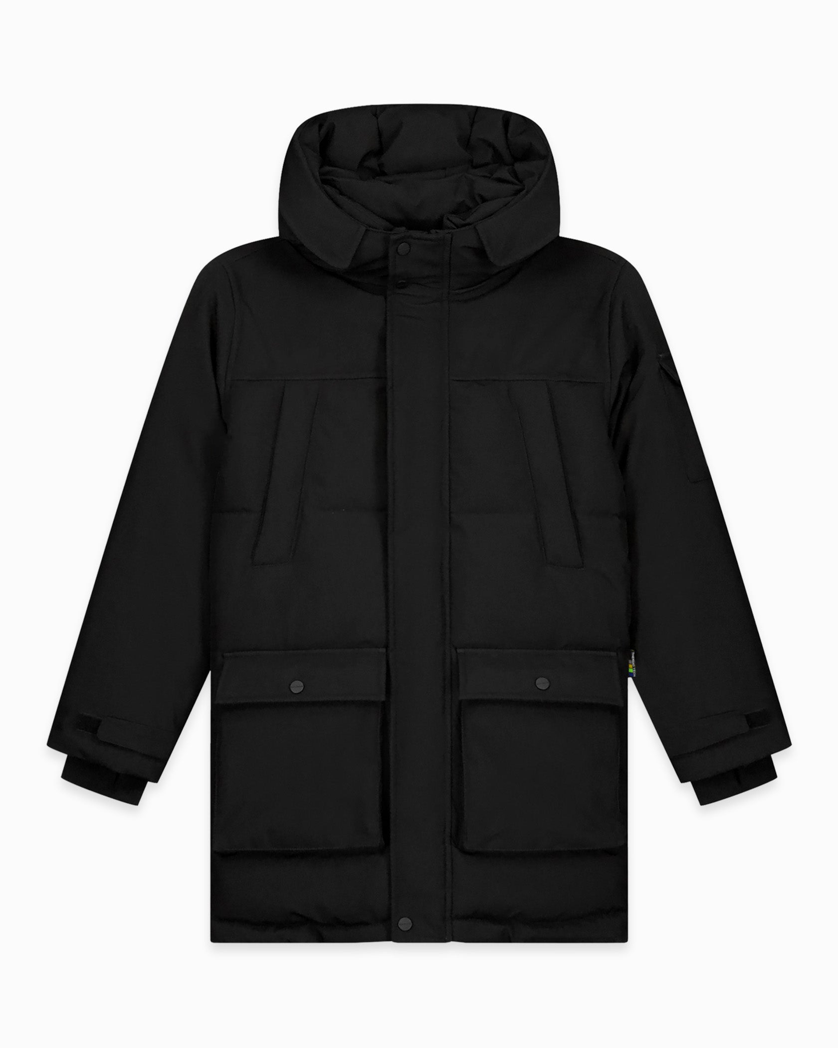 KIDS PLATE PARKA JACKET | Zwart