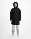 KIDS PLATE PARKA JACKET | Zwart