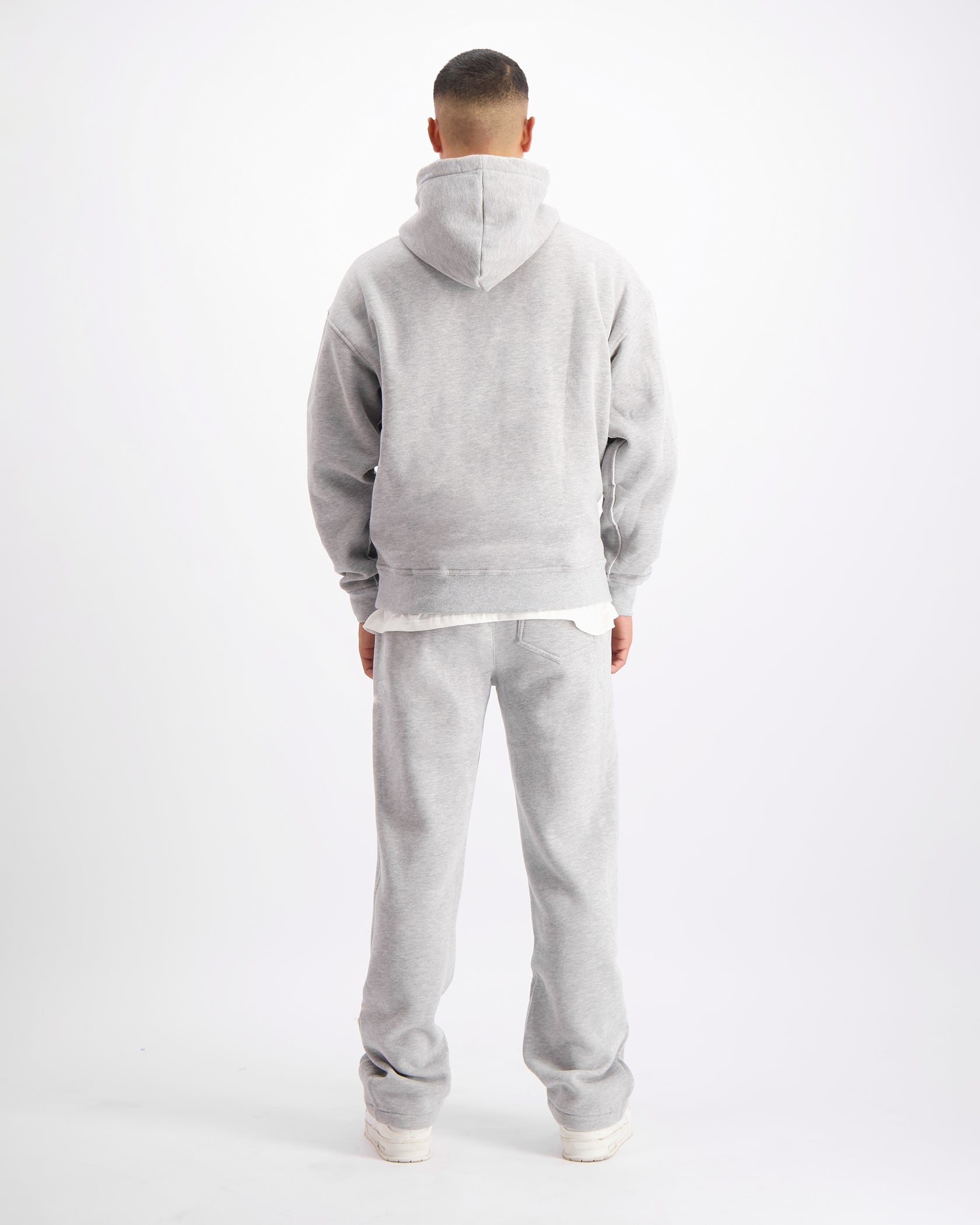 RIPPED MONOGRAM SWEATSUIT | Grijs gemêleerd