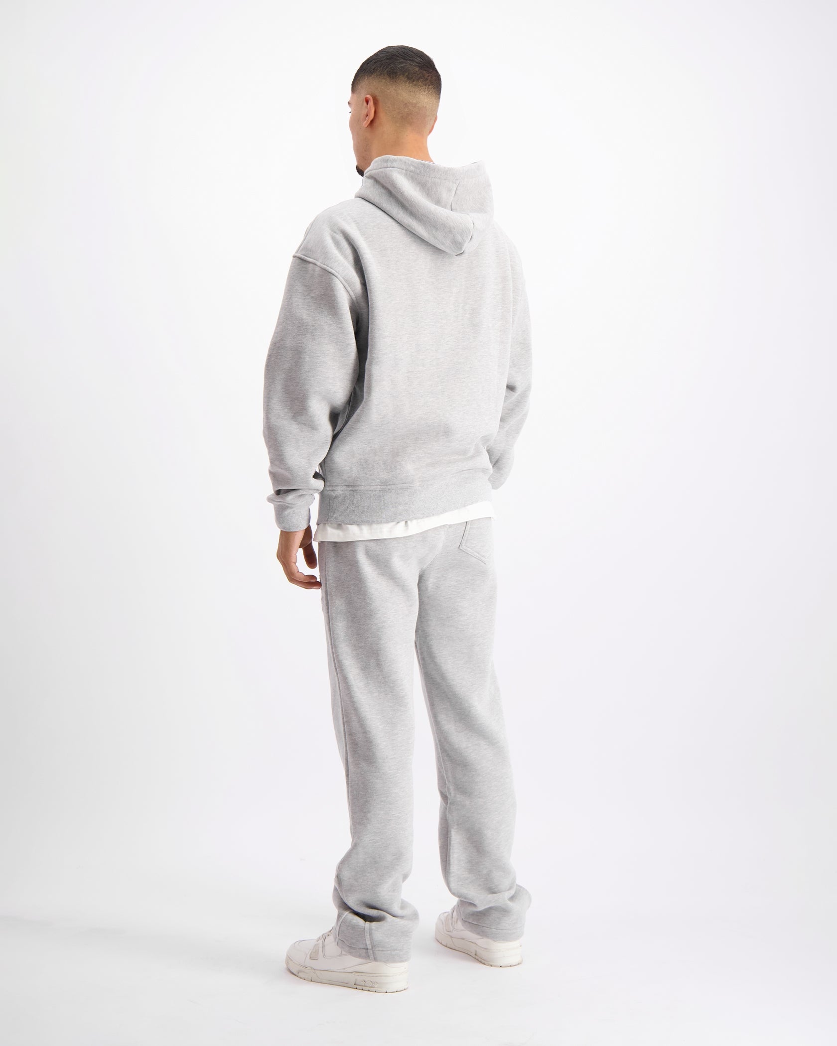 RIPPED MONOGRAM SWEATSUIT | Grijs gemêleerd