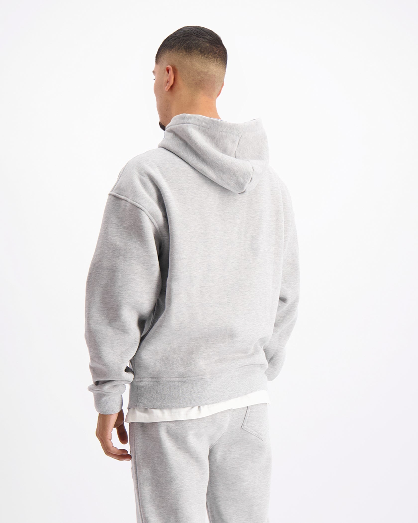 RIPPED MONOGRAM HOODIE | Grijs