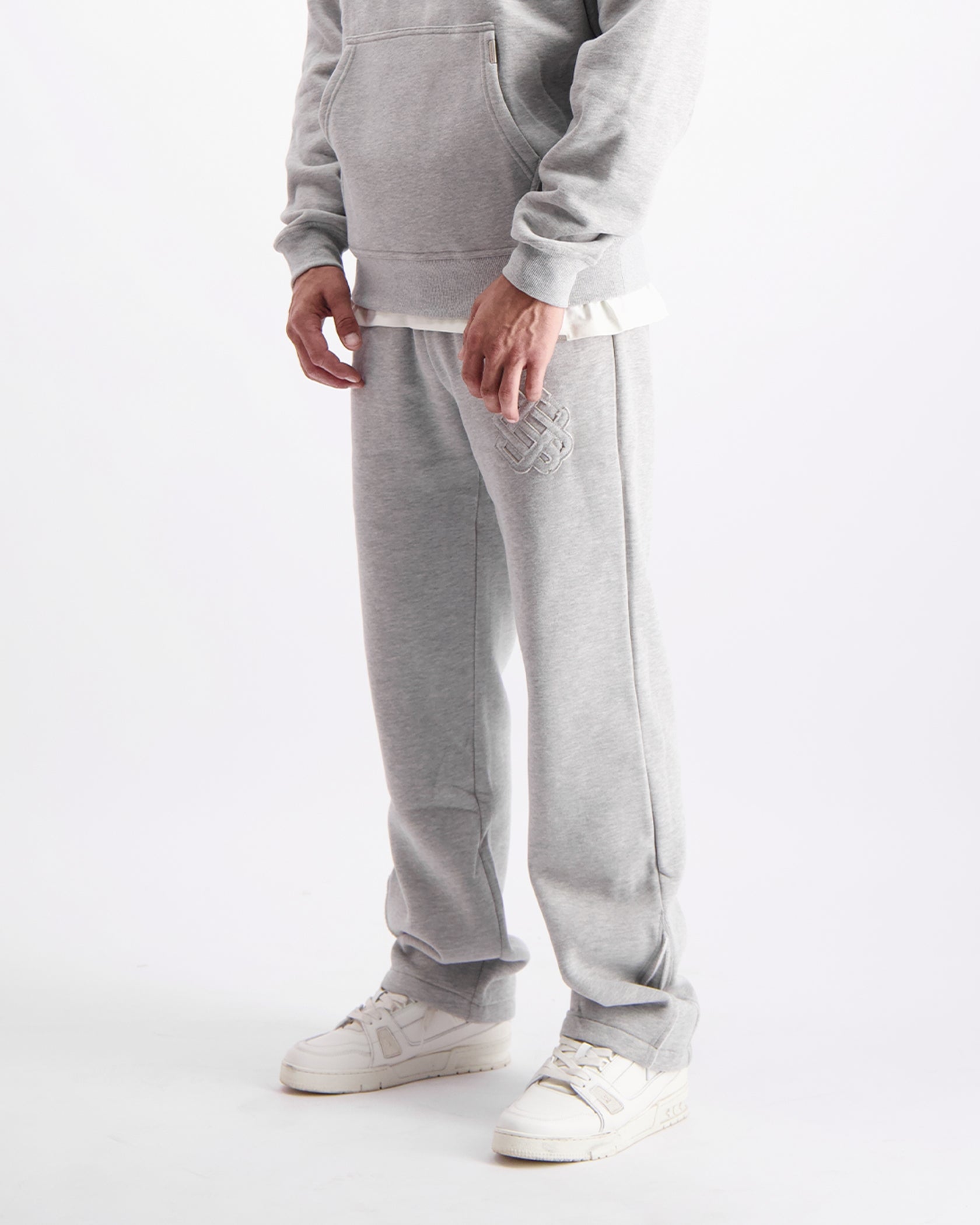 RIPPED MONOGRAM SWEATPANTS | Grijs
