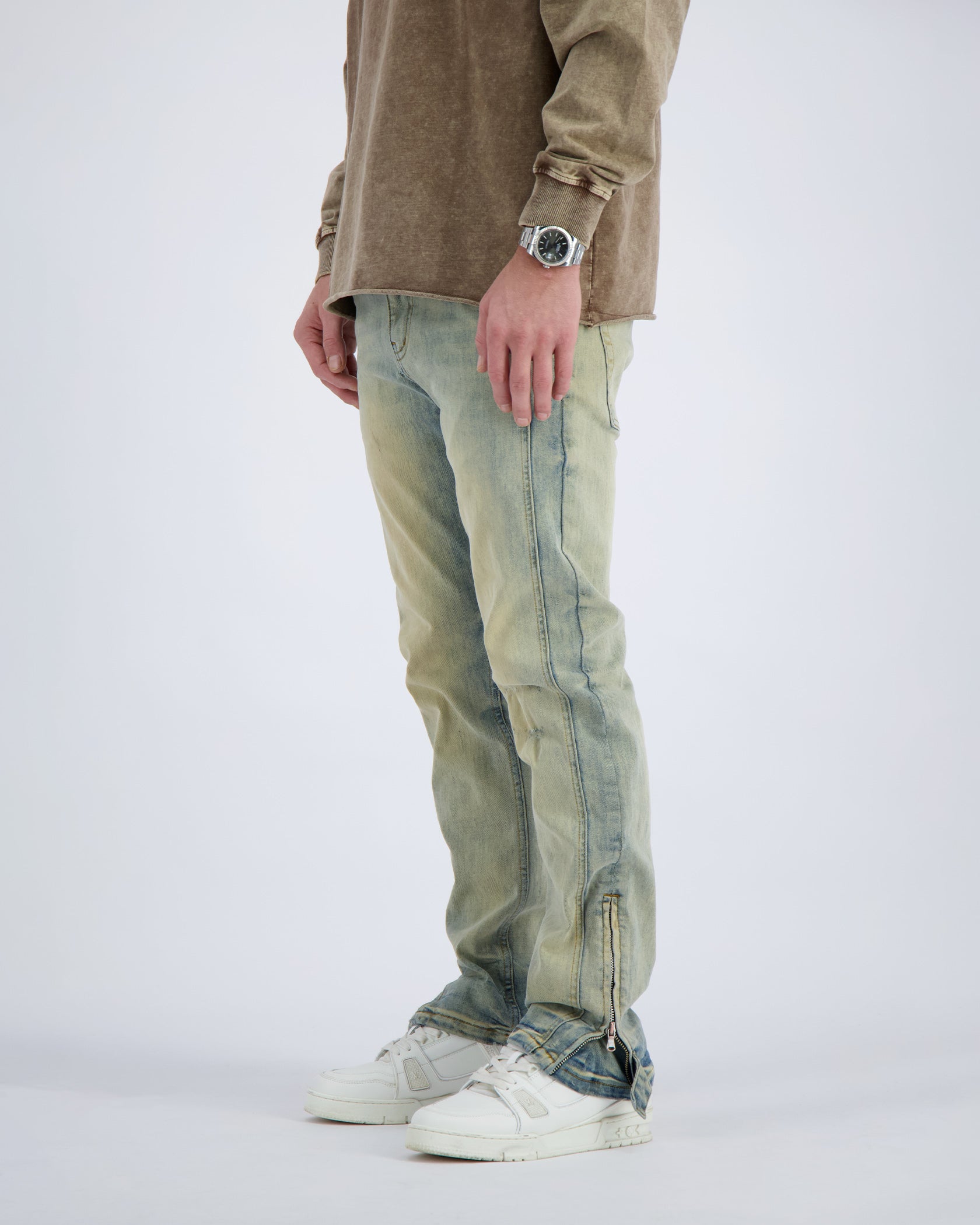 SLIM SEAM DENIM | Blauw