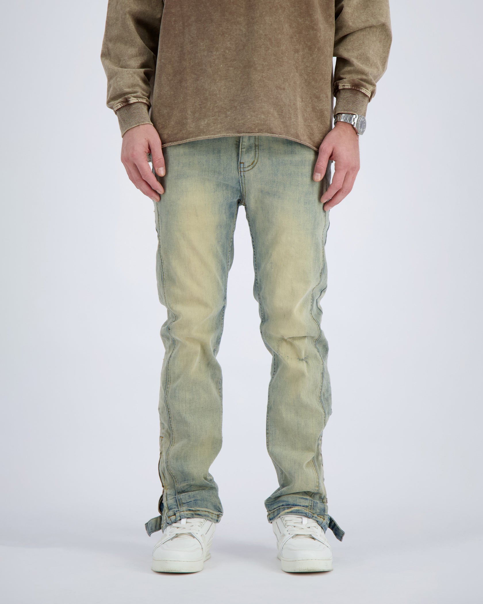 SLIM SEAM DENIM | Blauw