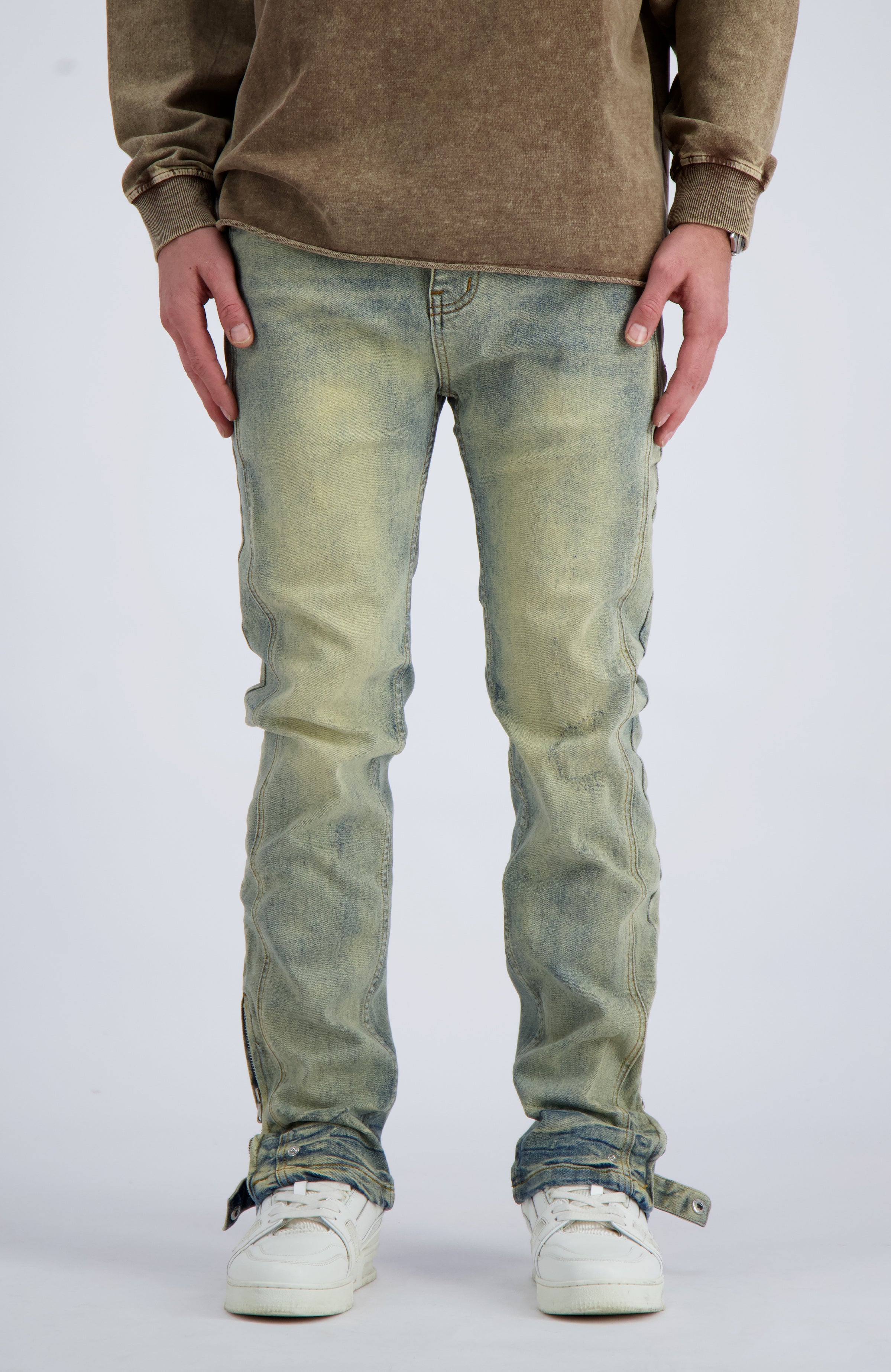 SLIM SEAM DENIM | Blauw