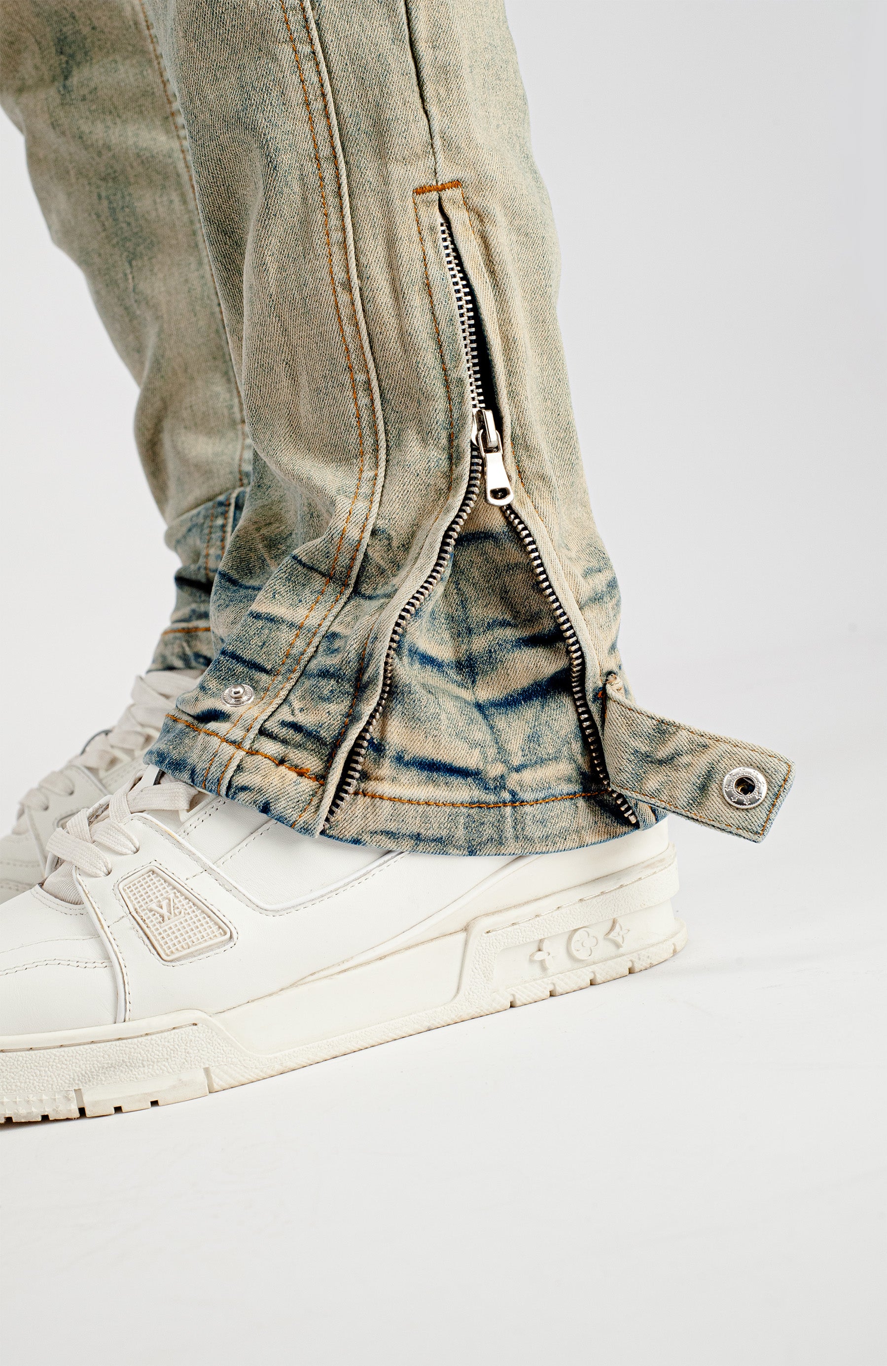 SLIM SEAM DENIM | Blauw