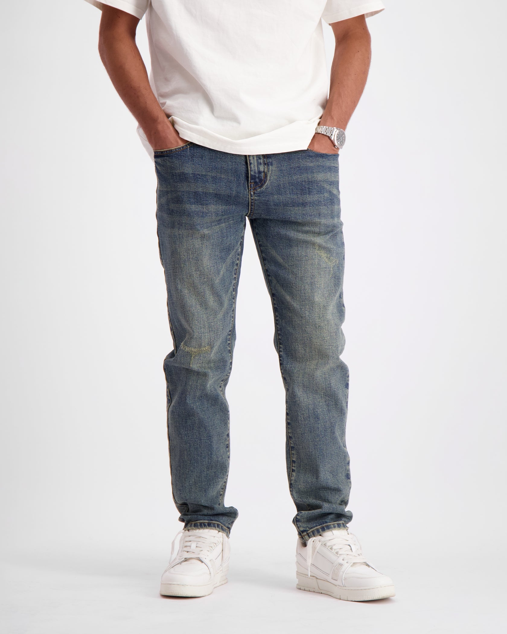 SOFT EDGE SLIM DENIM | Blauw