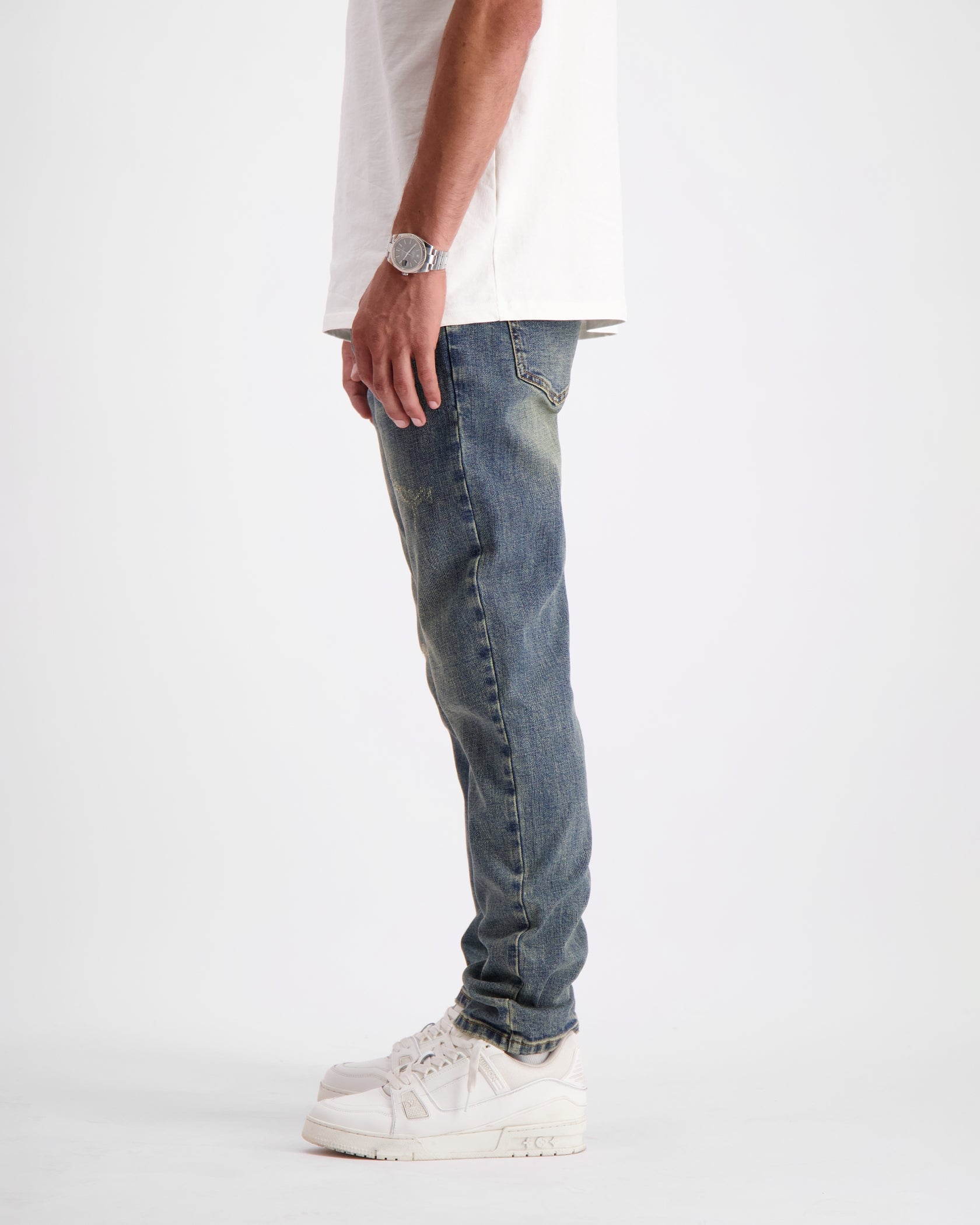 SOFT EDGE SLIM DENIM | Blauw