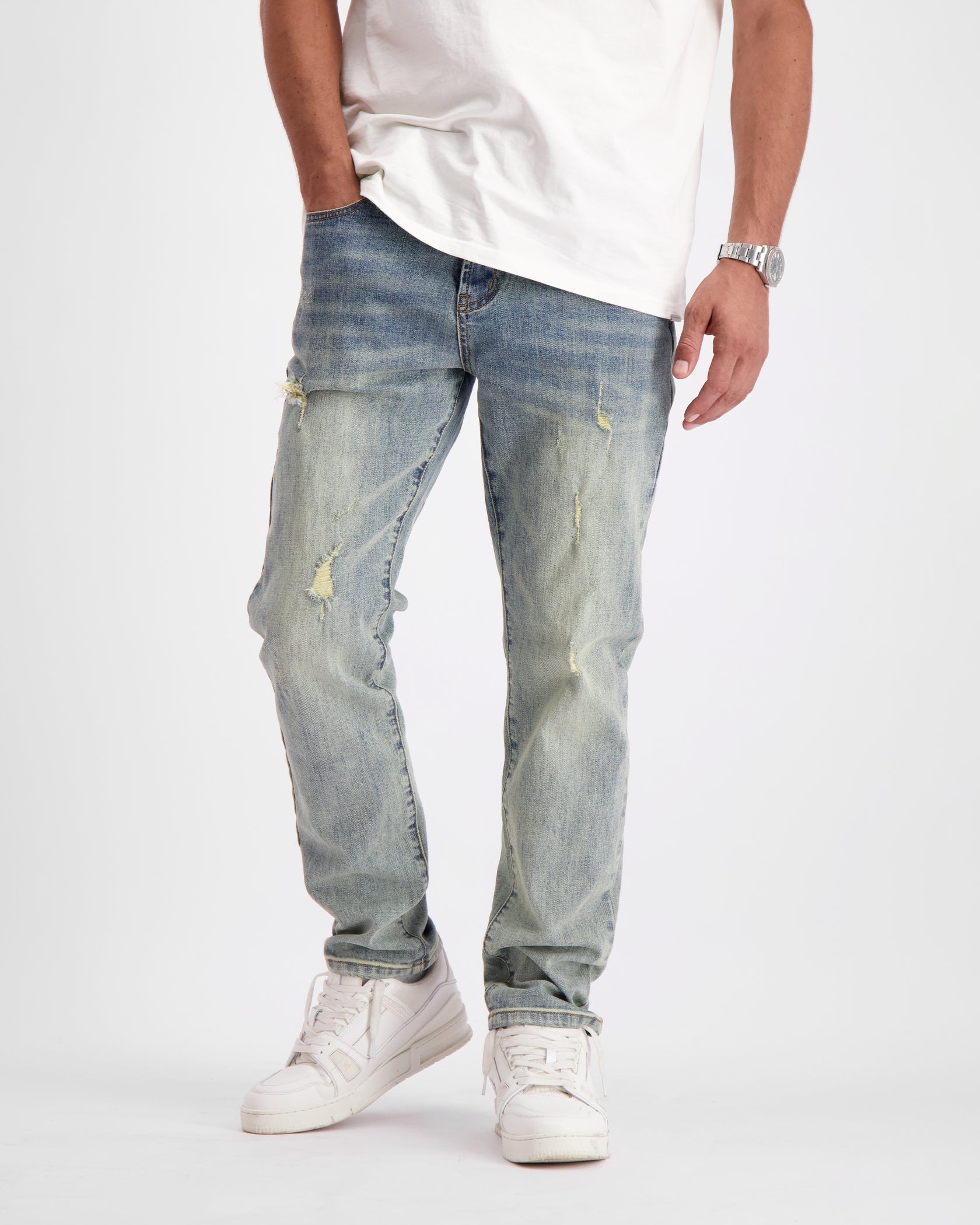STRUCTURE SLIM DENIM | Blauw