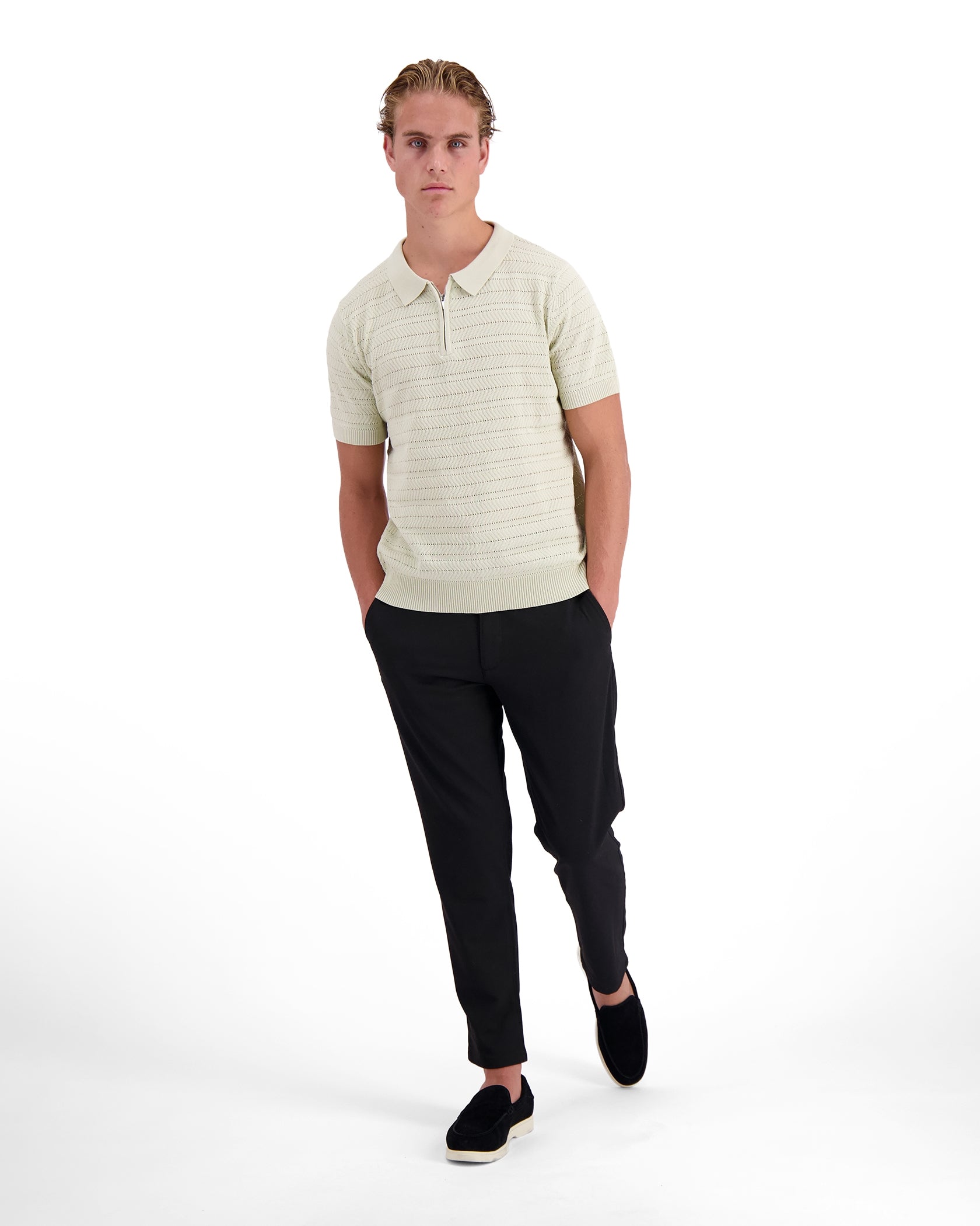 GELEID ZIP POLO | Grijs
