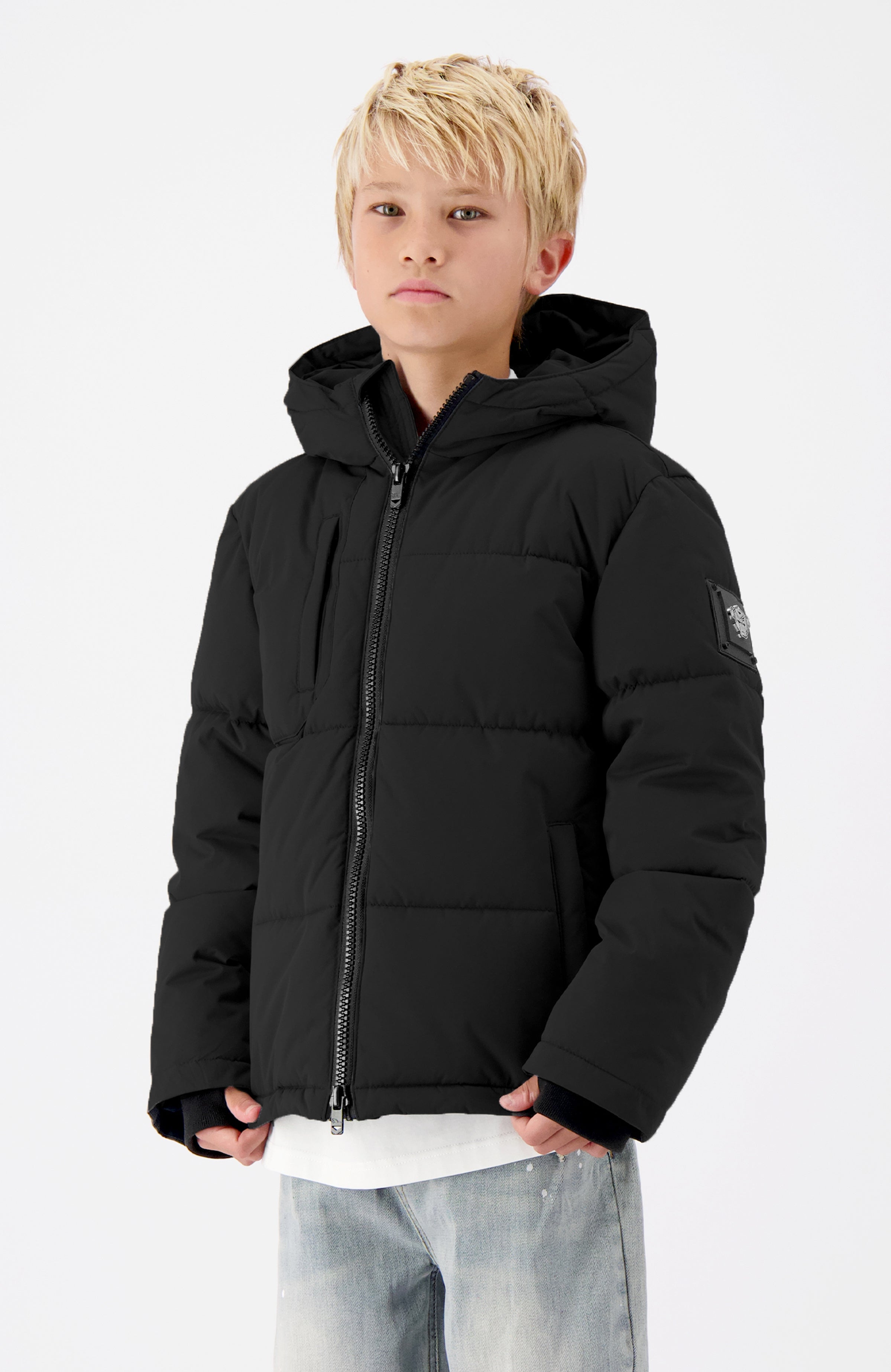 JR. SONIK PLATE JACKET | Zwart