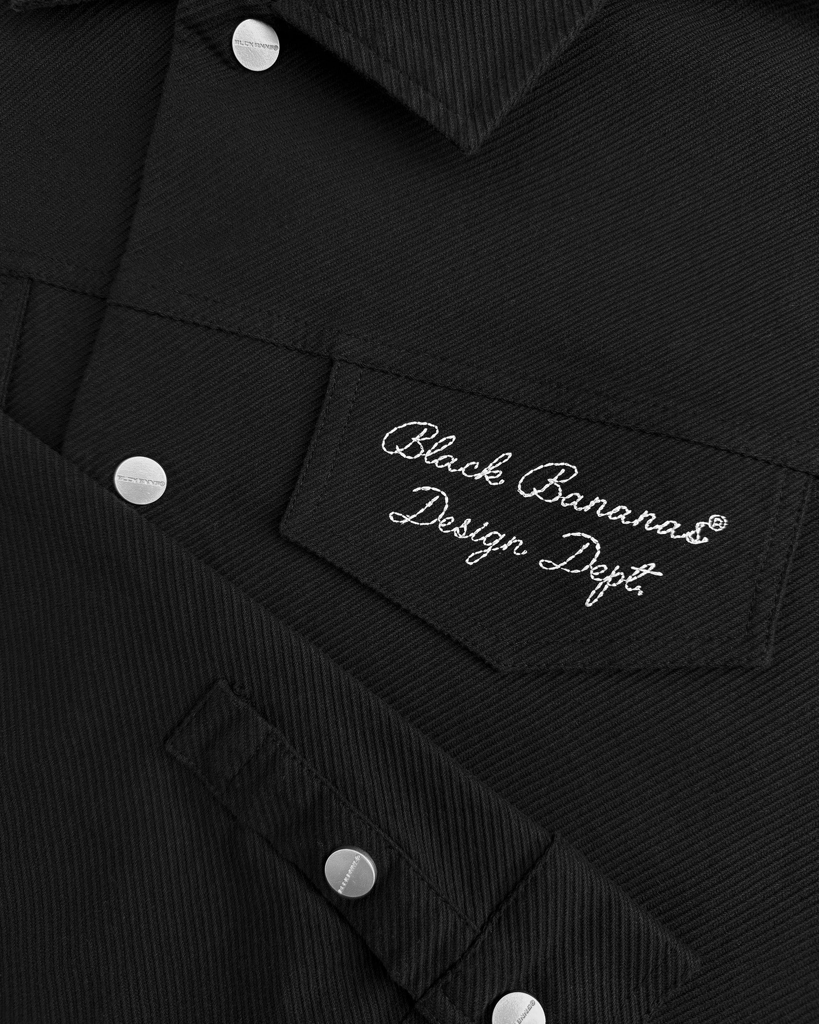 TWILL RIPPED JACKET | Zwart