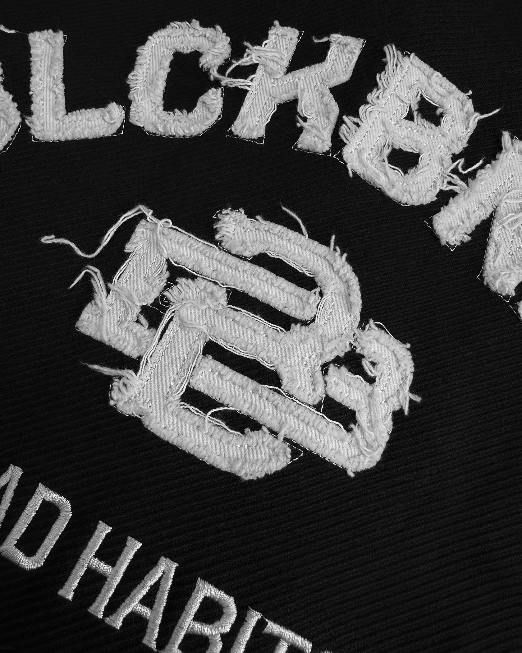 TWILL RIPPED JACKET | Zwart