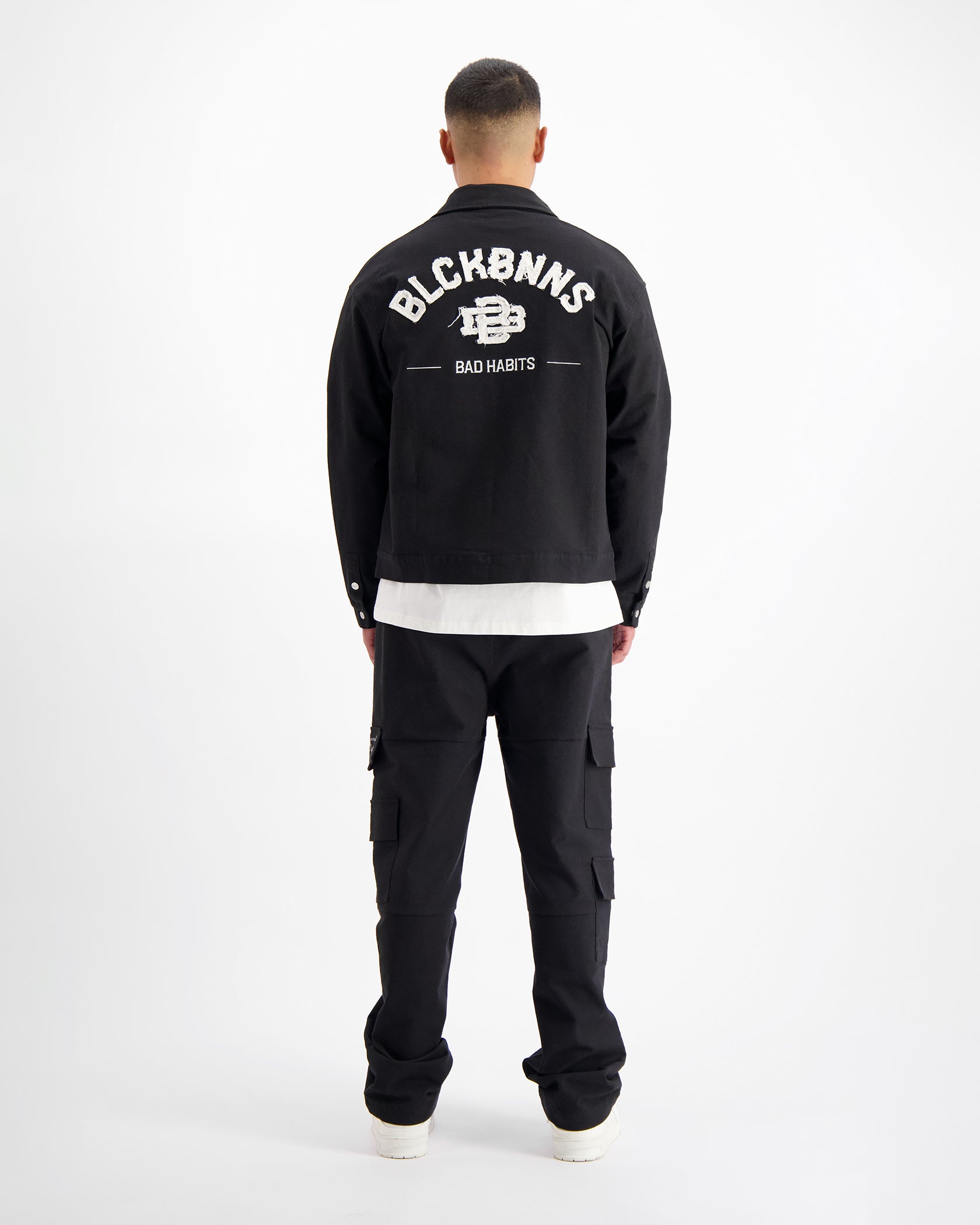 TWILL RIPPED SET | Zwart