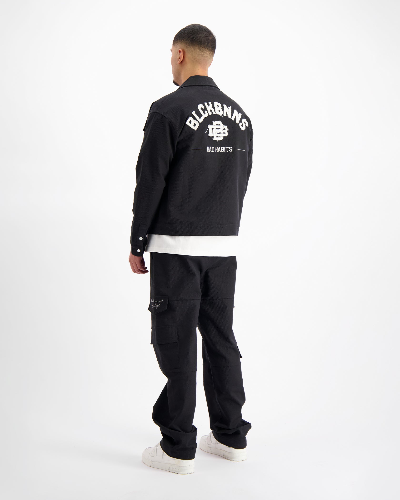 TWILL RIPPED SET | Zwart